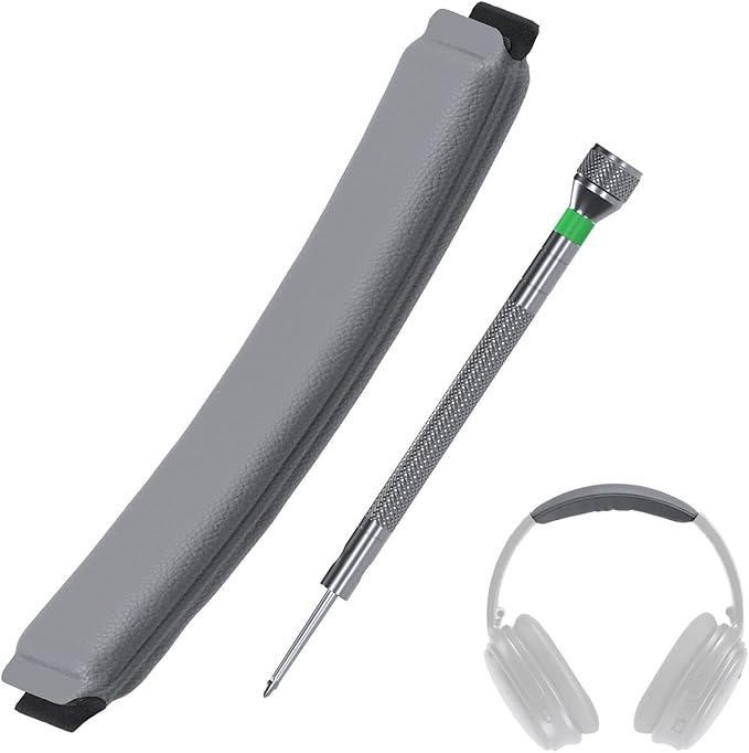 Replacement Headband for Bose QuietComfort 35, 35 II (QC35, QC35 II) / Bose QuietComfort 45 (QC45) Over-Ear Headphones by MMOBIEL - Replacement PU Protein Headband for Headphones - Grey - Image 1