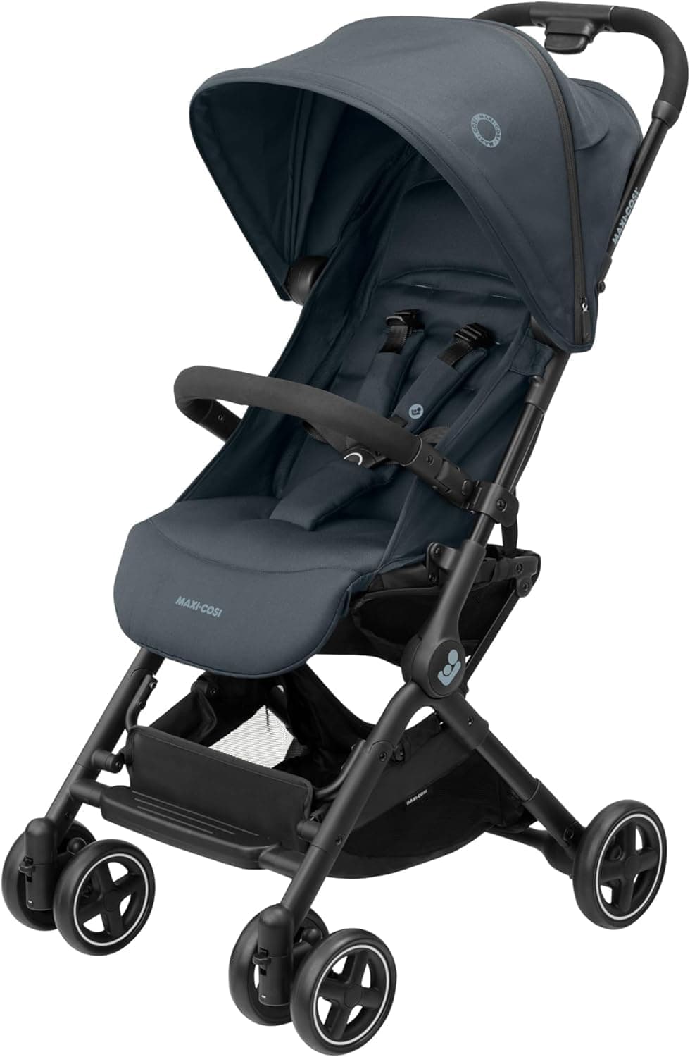 Maxi-Cosi Lara², Poussette Canne, 0-4 ans, 0-22 kg, Poussette Bebe Légère et Compacte, 3 Positions d'Inclinaison, Position Allongée, Pliage Automatique, Bandoulière, Essential Graphite