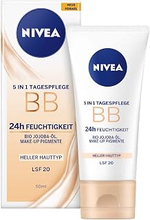 NIVEA Crème de jour 5 en 1 BB 24h - Hydratation - Type de peau claire - SPF 20 - 50 ml - Image 1