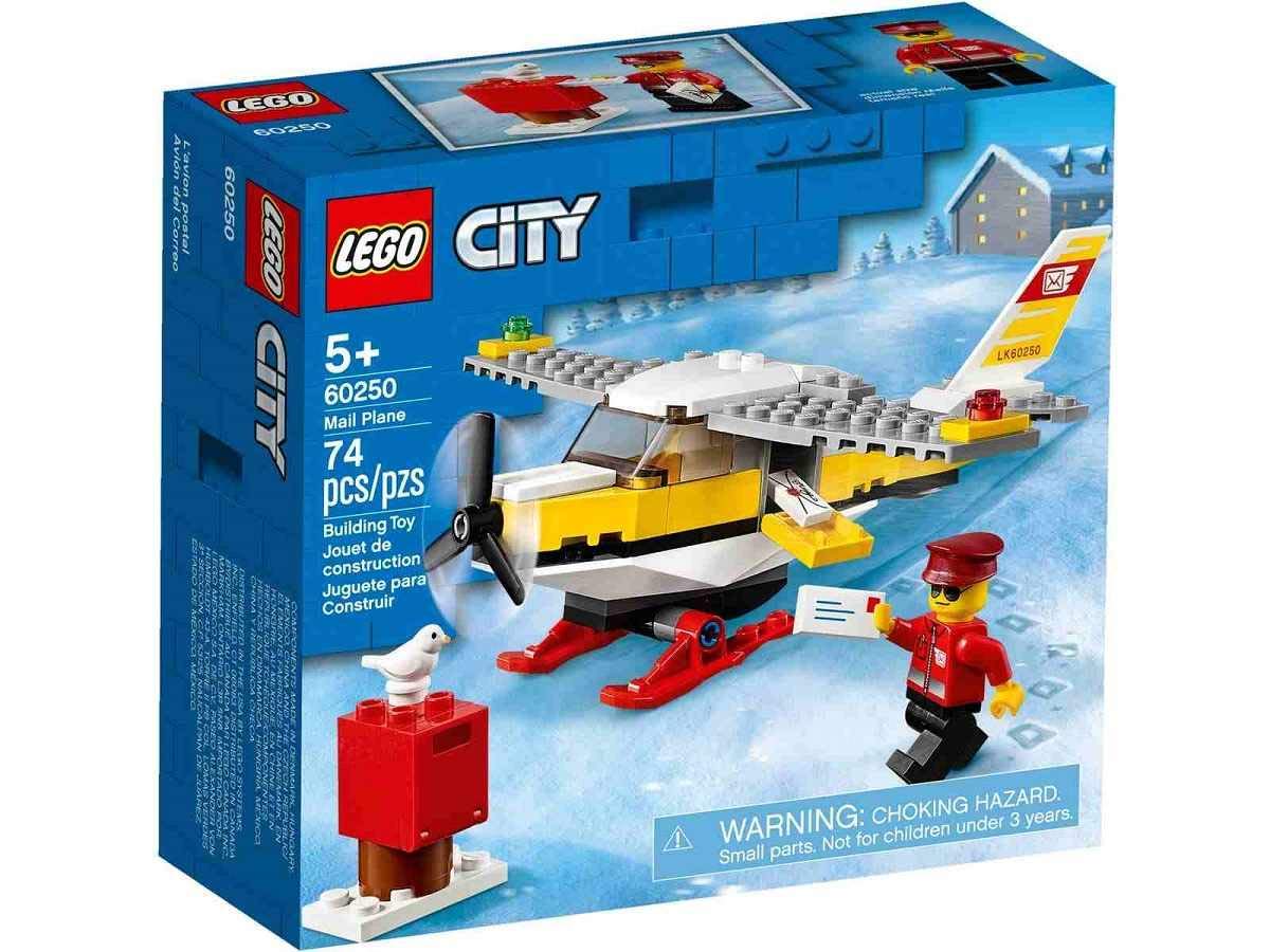 Bonbell LEGO City Mail Plane 60250 Pretend Play Toy, Fun Building Set for Kids, New 2020 (74 Pieces) - Image 1