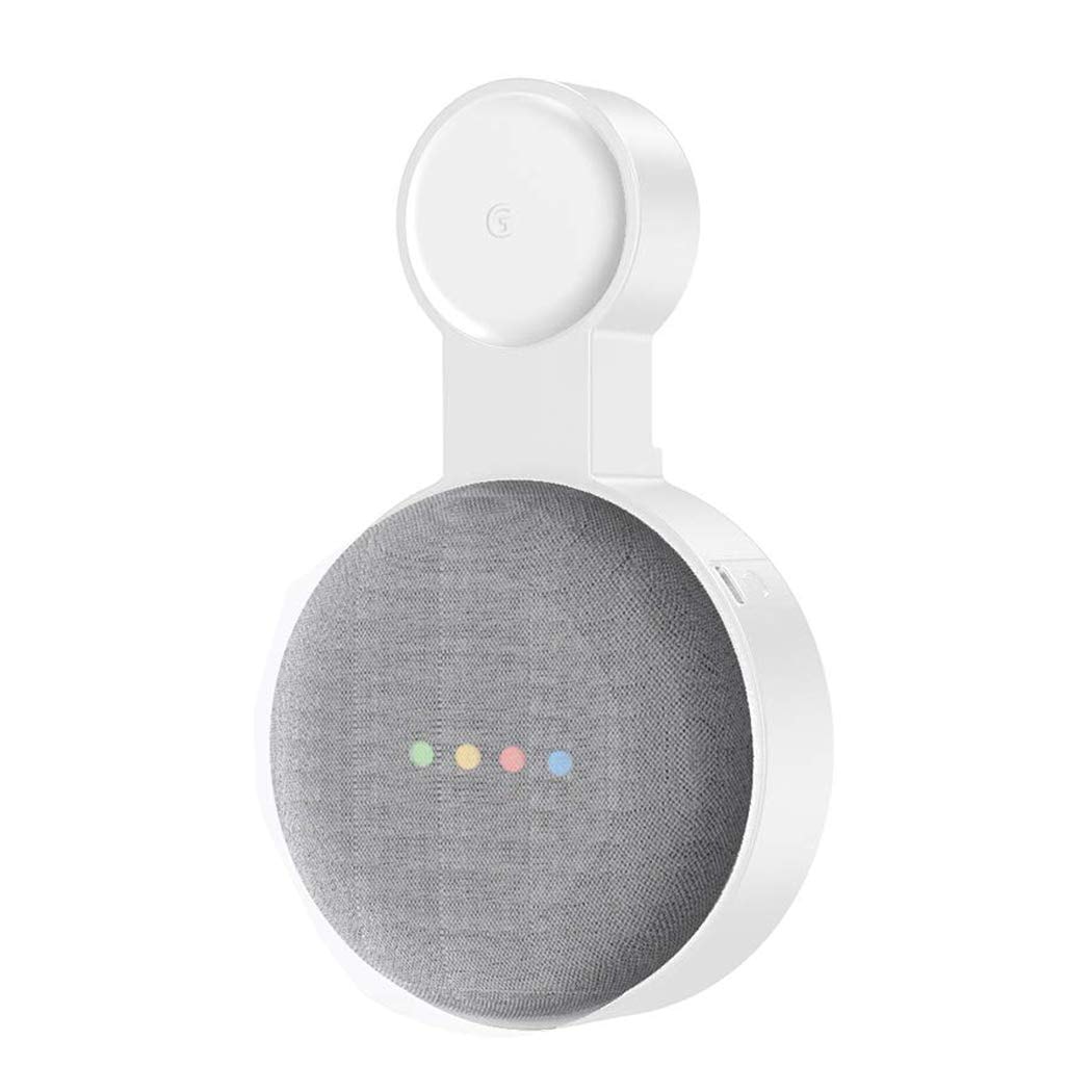 Baaletc Outlet Wall Hanger for Google Home Mini/Google Nest Mini (2nd Gen) Voice Assistants, Wall Mount Stand Holder for Home Voice Assistants, Cable Cover for Home Mini - Image 1