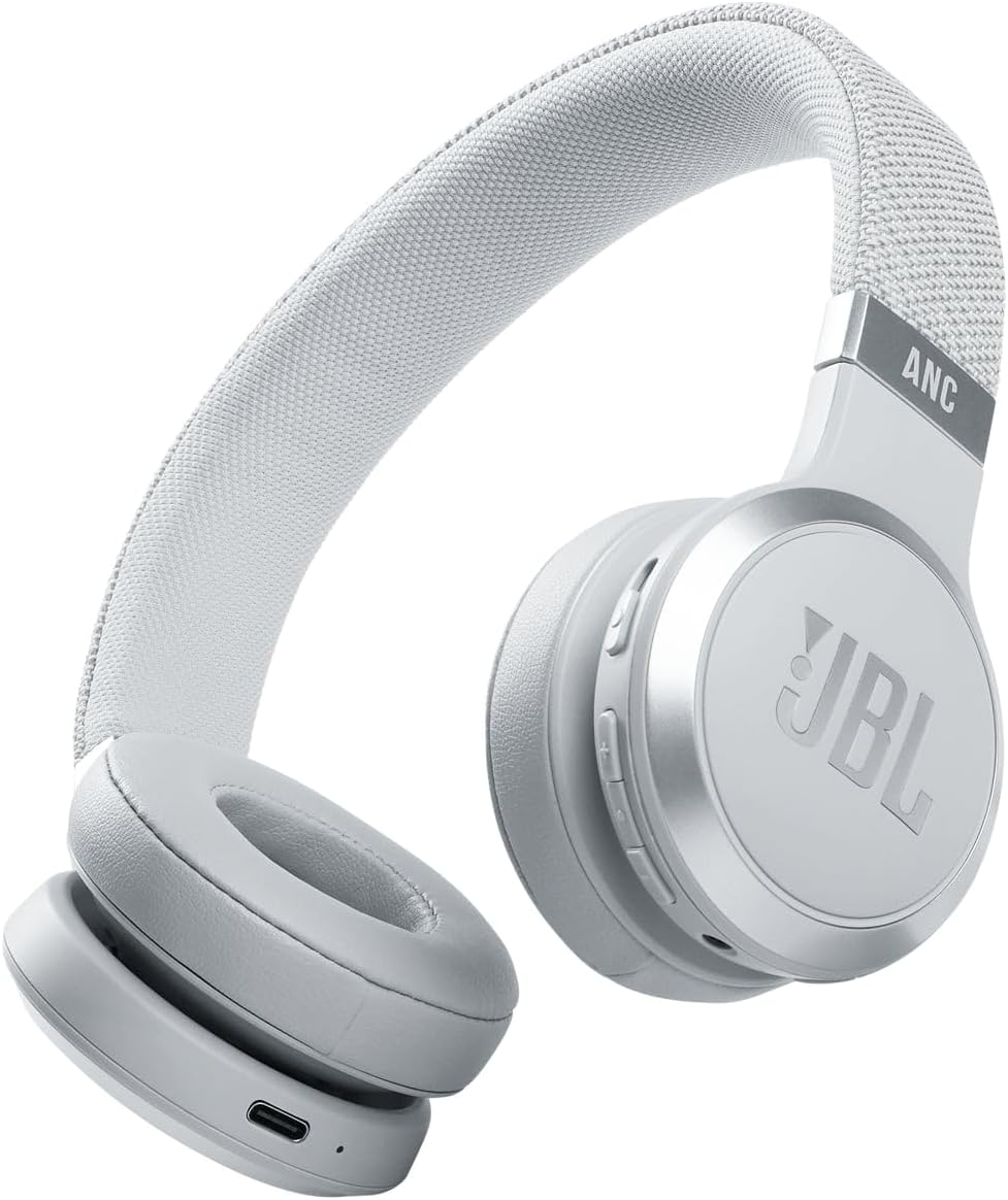 JBL Live 460NC – Casque audio supra-auriculaire sans fil – Écouteurs Bluetooth avec réduction de bruit et commande pour appels – Autonomie jusqu'à 50 heures – Blanc - Image 1