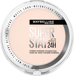 New York - Foundation Powder Hybrid - Long-lasting - Luminous Matte Coverage - Vegan & Waterproof - All Skin Types - Superstay 24H - Shade : 3 - 53g - Image 1