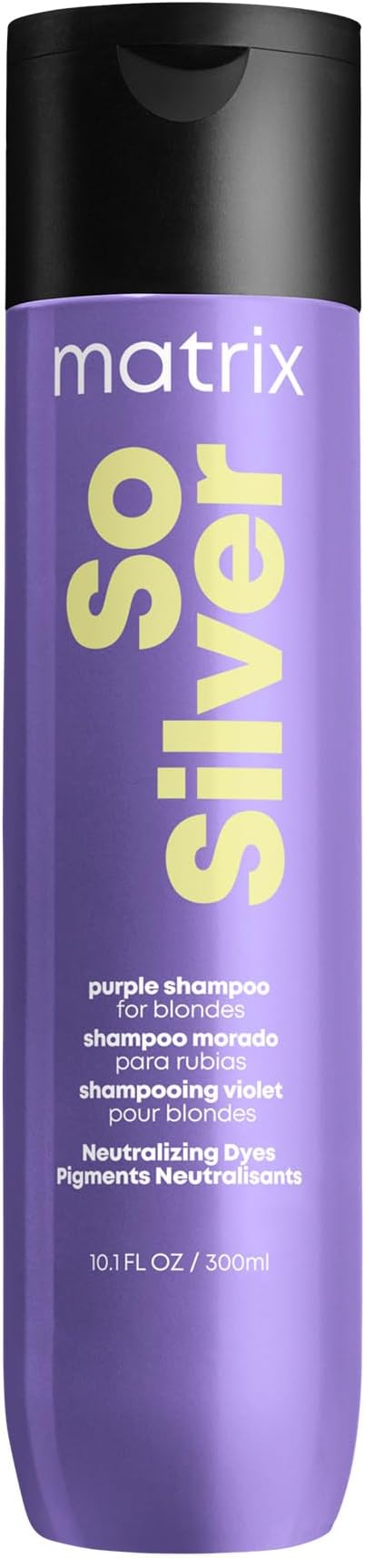 Matrix, Neutralising Shampoo for Grey, White & Blonde, Coloured or Natural, Anti-Yellow Reflection, So Silver, 300 ml - Image 1