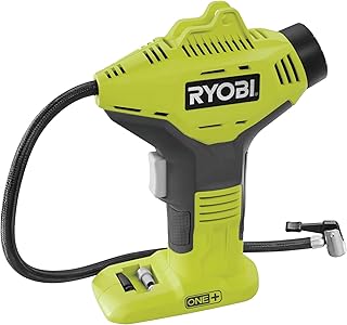RYOBI - Gonfleur Sans Fil 18V ONE+ R18PI-0 – Pression Jusqu’à 10,3 Bars, Compact, Embouts Inclus – Gonflage Rapide Pneus, Ballons, Matelas – Batterie Non Incluse - Image 1