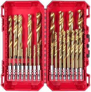 Professional Milwaukee SHOCKWAVE HSS-G TiN 25 metal bits with hex shank | Suitable for intensive use on metal with impact tools. - Image 1