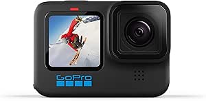 GoPro HERO10 Black - Waterproof Action Camera with Front and Rear Touch LCD Screens, Ultra HD 5.3K60 Video, 23MP Photos, 1080p Live Stream, Webcam, Stabilization - Image 1