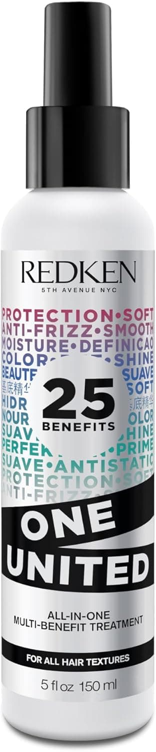 REDKEN - Spray Miracle 25-en-1 Sans Rinçage - Multi-Bénéfices - Contrôle, Thermo-Protecteur & Toucher Soyeux - Acide Lactique & Huile de Coco - Vegan - Tous Types de Cheveux - One United - 150 ml