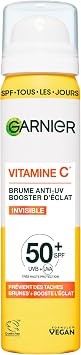 Garnier - Radiance Booster Anti-UV Mist - SPF 50+ - Invisible Finish - Protects, Prevents Spots & Boosts Radiance - Vitamin C Enriched Face Care - All Skin Types - 75 ml - Image 1