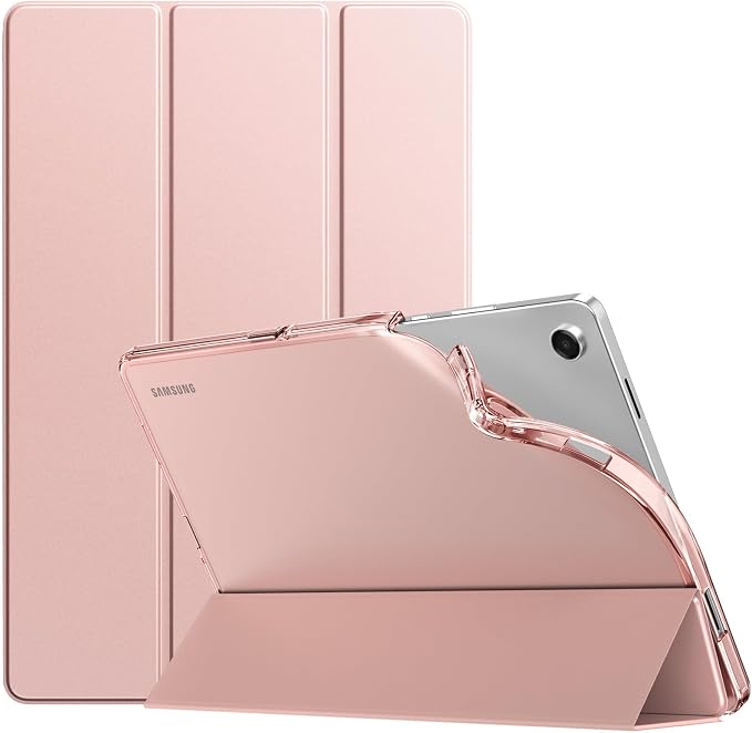 TiMOVO Case for Samsung Galaxy Tab A11+ Plus/A9+ Plus 11 Inch (2025/2023), Soft Slim TPU Translucent Frosted Back Protective Back Cover, Auto Wake/Sleep, Rose Gold - Image 1
