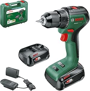 Bosch UniversalDrill 18V-60 Cordless Drill (2 x 2.0 Ah Batteries, 18 V System, in Transport Box) - Image 1