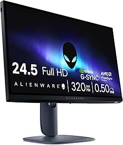 Alienware 25 Gaming Monitor - AW2525HM, Full HD (1920x1080), 320Hz, Fast IPS, 0.5ms, Compatible with NVIDIA G-Sync, AMD FreeSync Premium, DisplayPort, 2 HDMI, 3 USB, 3 Year Warranty - Image 1