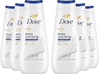 Dove Advanced Care Lot de 6 gels douche nourrissants pour le corps avec nutriments naturels pour une peau douce instantanément 400 ml - Image 1