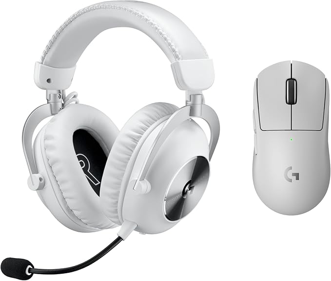 Logitech G Pro X Superlight 2 Lightspeed Wireless Gaming Mouse, Charging USB-C, PC and Mac + Pro X TKL LIGHTSPEED Wireless Gaming Headset, Graphene Transducers 50 mm for PC and PS5 – White - Image 1
