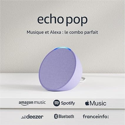 Echo Pop (Newest gen) | Full sound compact Wi-Fi and Bluetooth smart speaker with Alexa | Lavender Bloom