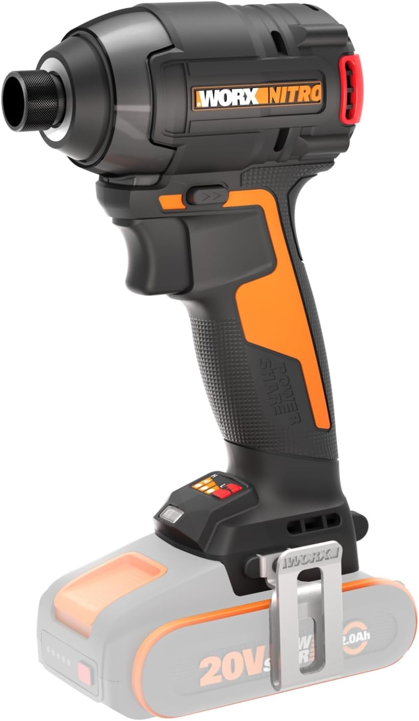 WORX Visseuse à chocs sans Fil 20V WX265.9, Couple Max de 200 Nm, 3 Vitesses, Moteur Brushless, Applications Multiples, Compacte et Ergonomique, Eclairage LED, Sans Batterie ni Chargeur - Image 1