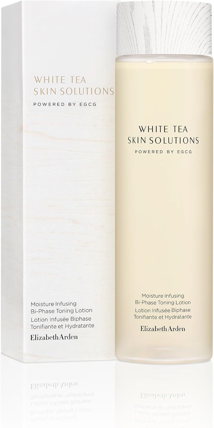White Tea Skin Solutions Infused Lotion Biphase Toning and Moisturizing, Soothing, Nourishing and Toning Skin, Rich in White Tea Oil, Vegan Formula, Suitable for Sensitive Skin, 200ml - Image 1
