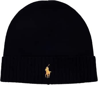 BEANIE PL BLACK/GOLD RALPH LAUREN, Black, One Size - Image 1