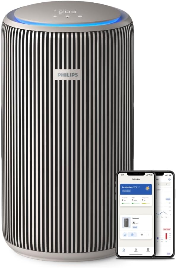 PHILIPS PureProtect Smart Air Purifier Series 3200 - HEPA Filter and Activated Carbon Filter, CADR 500 m³/h for 130 m² Space, Ultra-Quiet and Energy Efficient (AC3210/12) - Image 1