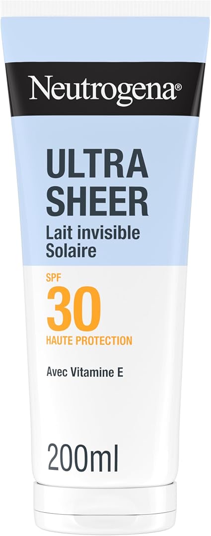 Neutrogena – Invisible Sunmilk Ultra Sheer SPF 30 UVB + UVA (200 ml) – Antioxidant Face and Body Sunscreen – Dry to the touch, fast absorption, well resists sweat and water - Image 1