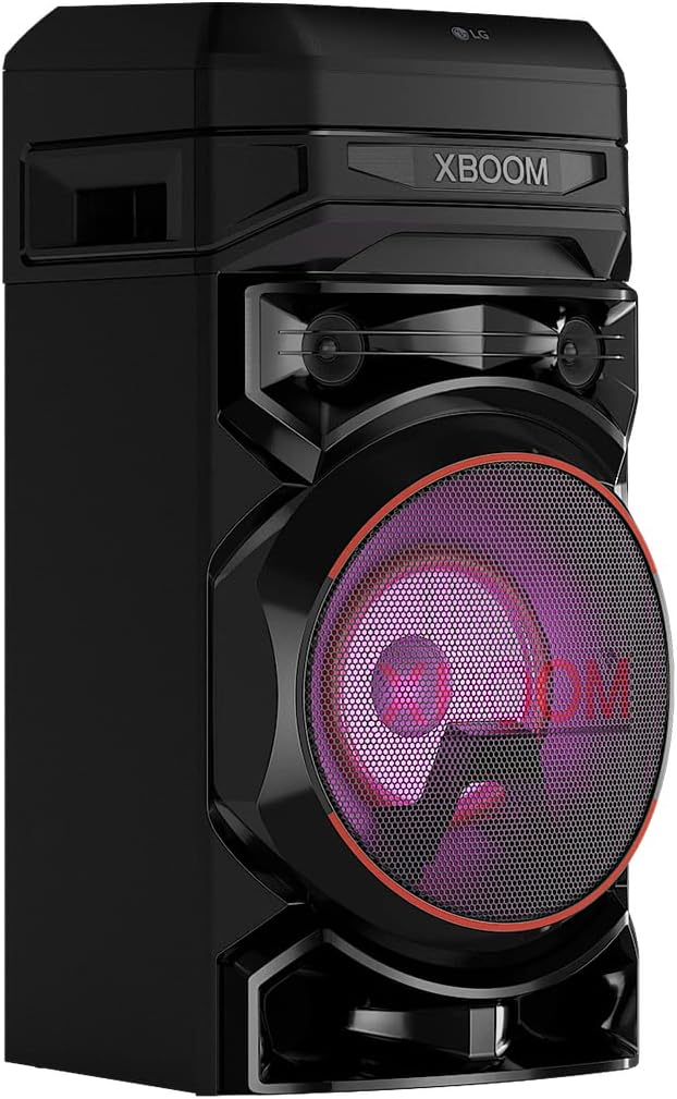 LG Haut-Parleur Bluetooth Puissant, PartyBox, karaoké, XBOOM, Portable d'extérieur sur Roues, RNC5, Noir - Image 1