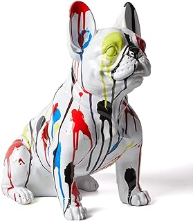 Bulldog Statue Figurines Modern Sculpture Decor Animal Gift Arts Living Room Art Polyresin Ornament 31cm - Image 1