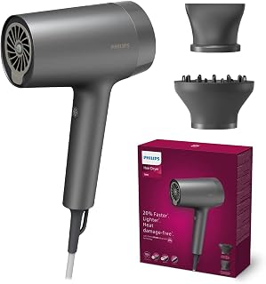 7000 Series Hair Dryer, ThermoShield Advanced Anti-Extreme Heat Technology, Mineral Ions Reducing UV Damage, Concentrator and Diffuser (Model BHD713/10) - Image 1