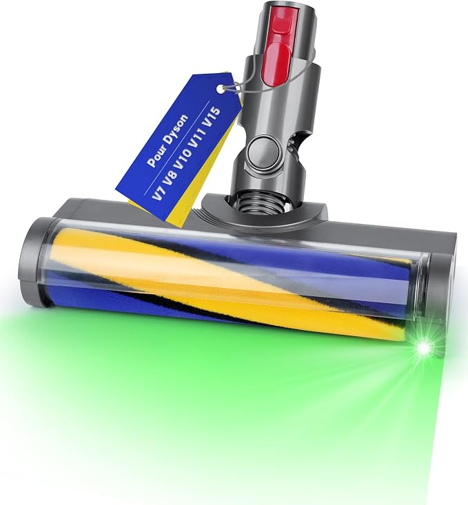 Brush Head for Dyson V7 V8 V10 V11 V15 Cleaning Head with LED Replacement Brush Vacuum Cleaner for Hard Floors - Image 1