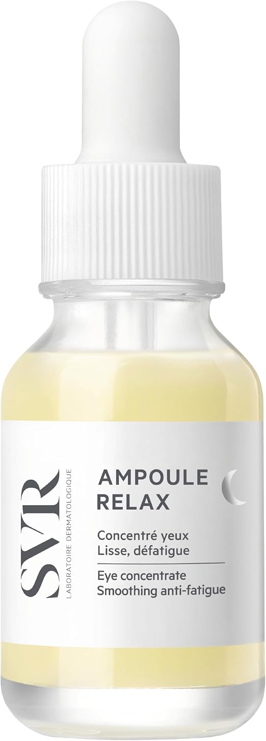 SVR – Relax Eye Ampoule – Regenerating Anti-Fatigue Night Serum – Smooth wrinkles, reduces dark circles and puffiness – For sensitive skin – GABA 0.3%, Postbiotic – 15 ml - Image 1