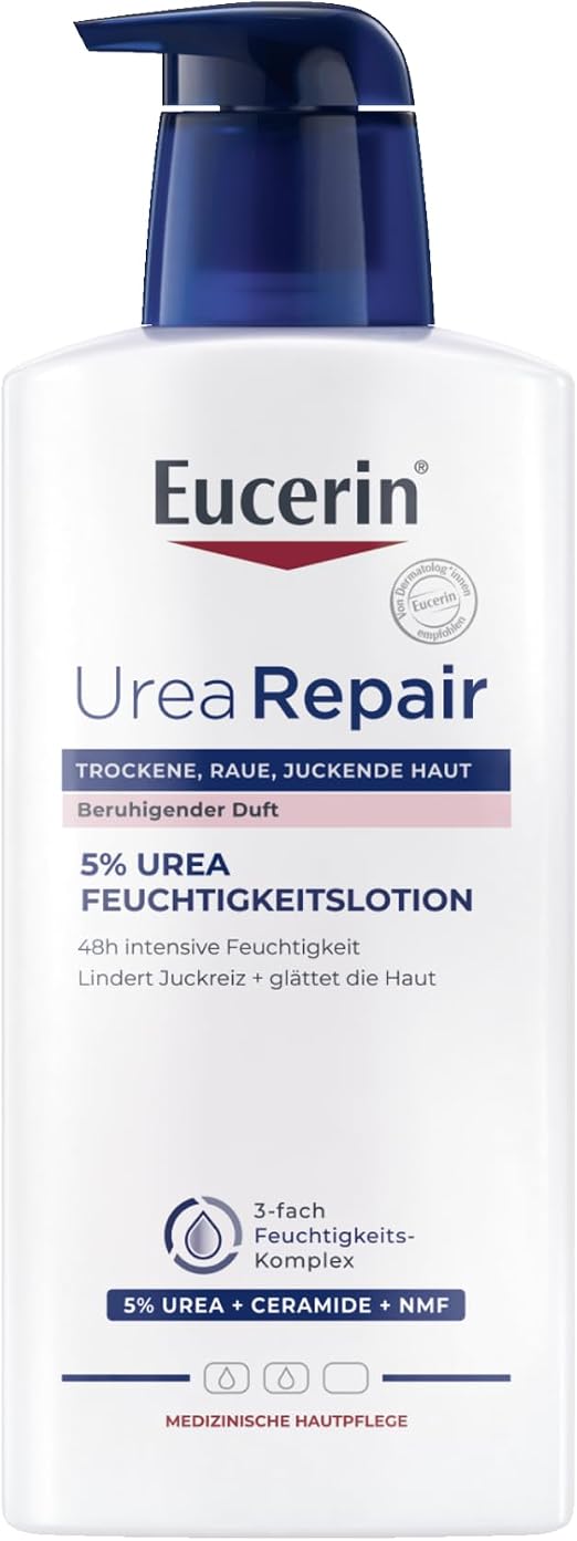 Eucerin UreaRepair PLUS Lotion 5% mit beruhigendem Duft – 48h Intensive Pflege für trockene bis sehr trockene Top, 400 ml Cream - Image 1