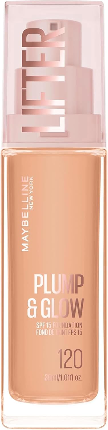 Maybelline New York Lifter Plump & Glow - Foundation - Plumps & Brightens Instantly - Even, Lifted & Radiant Finish - Shade 120 - 30ml - Image 1