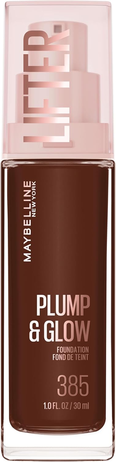 Maybelline New York Lifter Plump & Glow - Foundation - Plumps & Brightens Instantly - Even, Lifted & Radiant Finish - Shade 385-30 ml - Image 1