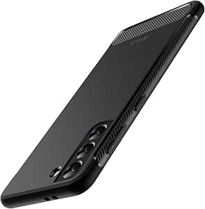 JETech Slim Case for Samsung Galaxy S21 5G 6.2 Inch, Ultra Thin Shockproof Phone Case Cover with Carbon Fibre Design (Black)
