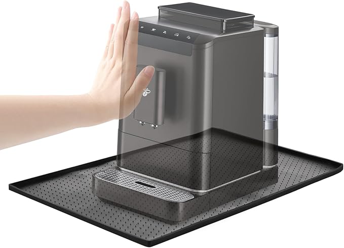 Silicone Coffee Machine Mat 48 x 30 cm – Anti-Spill, Waterproof and Non-Slip, Compatible with De'Longhi/Philips - Image 1