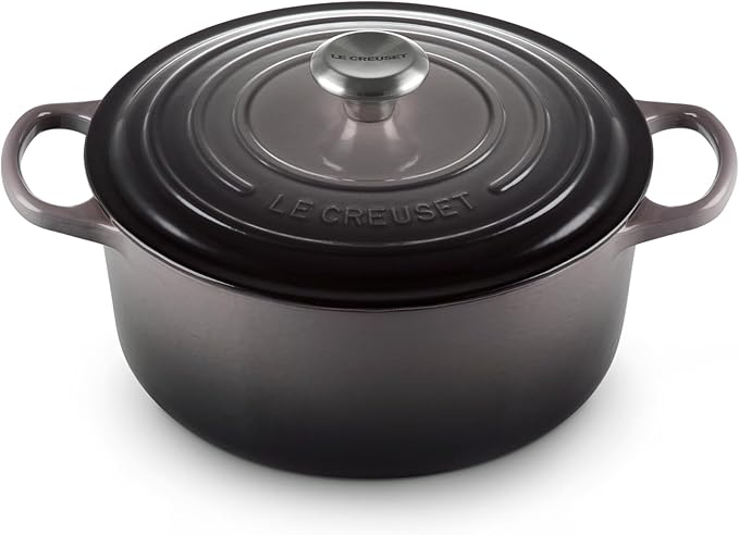 LE CREUSET Signature 0024147267492 Casserole Dish Round Cast Iron Flint 26 cm - Image 1
