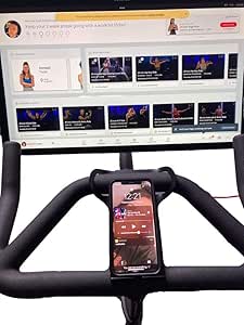 PELOGADGET® Peloton Plus Exercise Bike Phone & Tablet Holder | Non-Slip Steel Tray for iPhone, iPad Mini, iPad Pro and iPad Air | Heavy Duty Peloton Bike Accessory for - Image 1