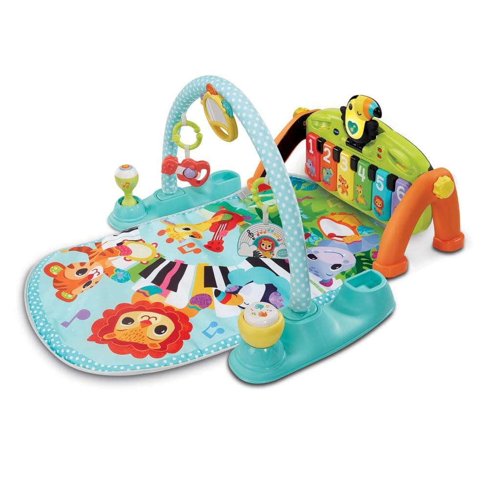 VTech - 5-in-1 Evolutive Tap Tap Piano Mat - Play Mat with Ark of Awakening, Luminous Baby Piano and Rattles - Musical and Scalable Game - Baby Motor Skills - Newborn Gift - English Content