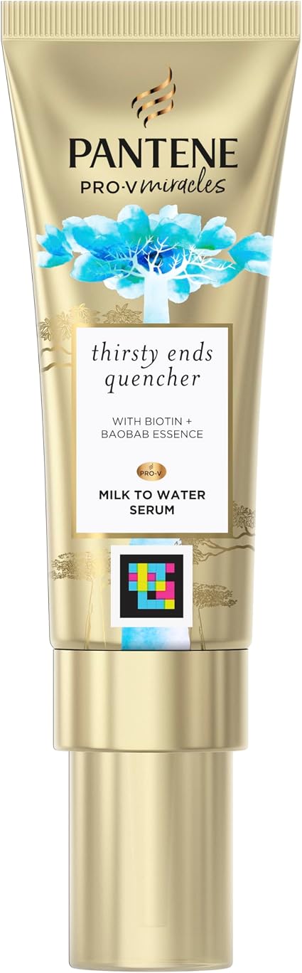 Pantene Hydra Day Hair Serum for Dry Damaged Hair, Leave-In Treatment, 70 ml, Milk-Water Serum, Thirst Quencher with Biotin and Baobab Essence, Leave-In Conditioner - Image 1