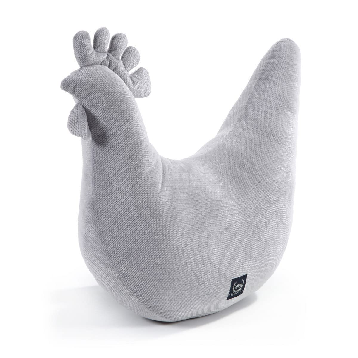 La Millou Poule de Mamie Dana Collection Velvet 50 x 40 cm | Nursing Pillow | Baby Pillow | Pregnancy Pillow | 100% Cotton | Perfect Gift | Dark GRE - Image 1