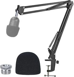 YOUSHARES Razer Seiren Mini Support, Professionnel Seiren X Bras avec Bonnette Micro en Mousse Améliorant la Qualité Sonore pour Microphone à Condensateur - Image 1