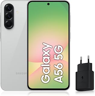 Samsung Galaxy A56 5G, Smartphone Android, 256 Go, Chargeur Secteur Rapide 25W Inclus, Smartphone déverrouillé, Gris, Version FR - Image 1