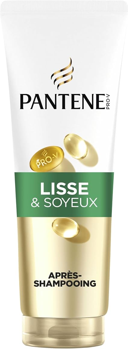 Pantene Pro-V Smooth & Silky Conditioner 230ml for Curly and Dull Hair, Daily Use, Pro-Vitamin B5 Complex and Nutrients, Free from Mineral Oils and Dyes, Active Nutri-Plex - Image 1