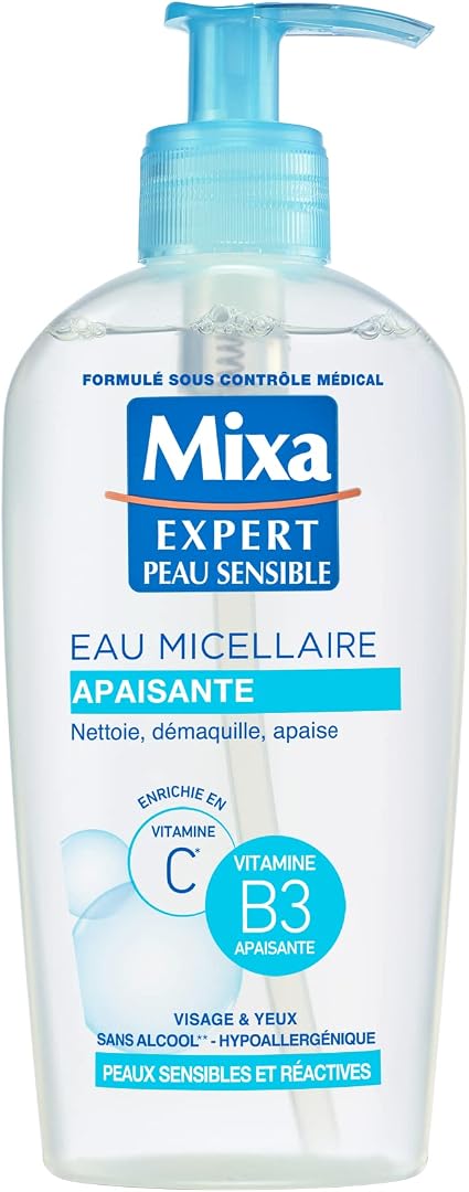 MIXA - Cleansing water - Soothing very sensitive and reactive skin - 200 ml,( packaging may vary) - Image 1
