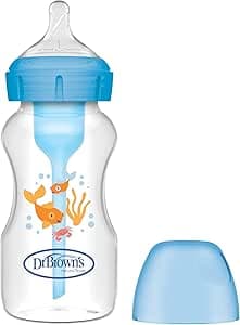 Dr. Brown's Anti-Colic Bottle Wide Mouth Options + 270 ml Blue – Forest Bottle + 0 Months