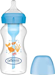 Dr. Brown's Anti-Colic Bottle Wide Mouth Options + 270 ml Blue – Forest Bottle + 0 Months - Image 1