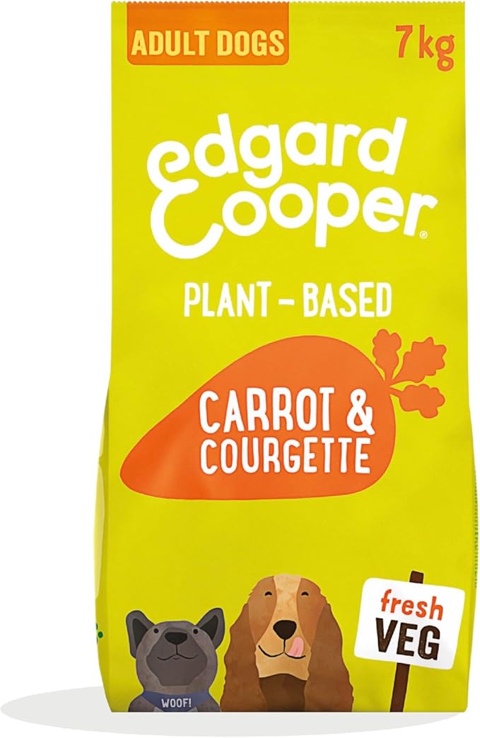 Edgard & Cooper Herbal Food for Adult Dogs - Carrot & Zucchini, 7kg - Made with Deliciously Ella, Vegan Protein, Natural & Non-GMO Ingredients, Best - Image 1