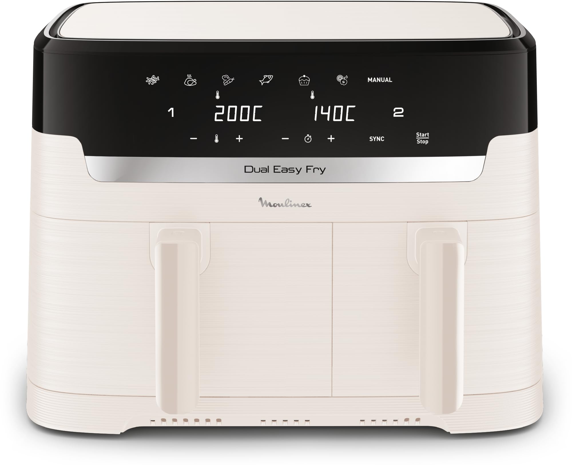 Moulinex Easy fry Collection Ivory, 8L, Up to 8 people, 6 Intuitive Programs, Air Fryer, Full Meal, Sync, Energy Saving, Dedicated App, EZ901AF0 - Image 1
