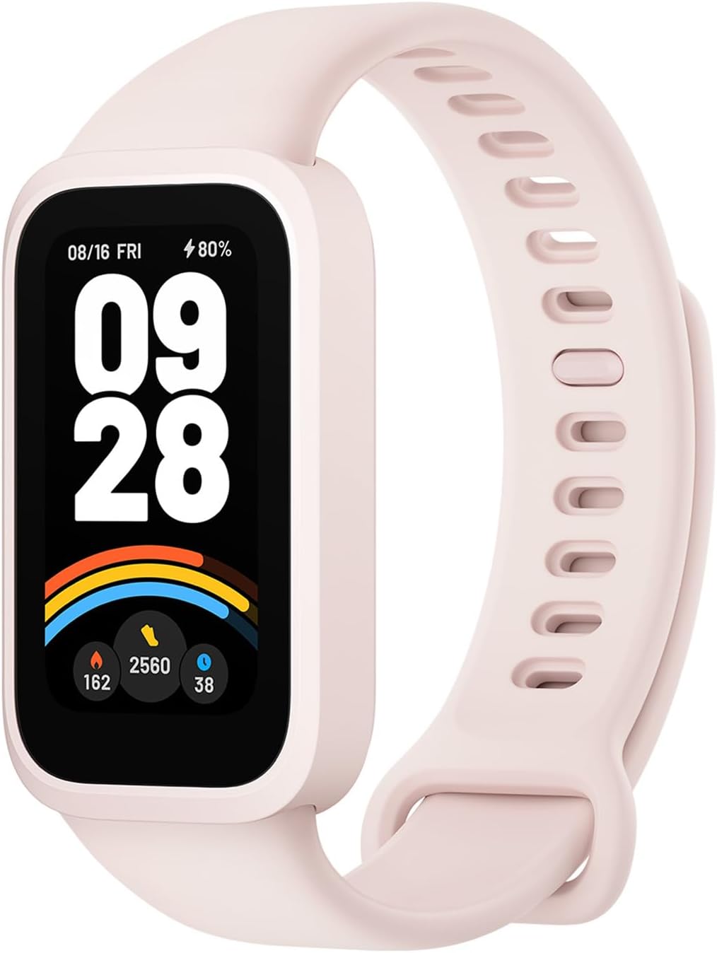 XIAOMI Smart Band 9 Active, Bracelet connecté pour Le Sport, Montre, écran TFT 37mm, taux de rafraîchissement élevé de 60 Hz, autonomie de 18 Jours,5 ATM, iOS et Android, Rose poudré - Image 1