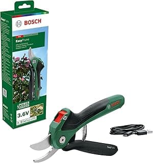 EasyPrune Bosch Cordless Pruning Shears (built-in 3.6V battery; 450 cuts per battery charge; rechargeable using a micro-USB cable; comes in a box)