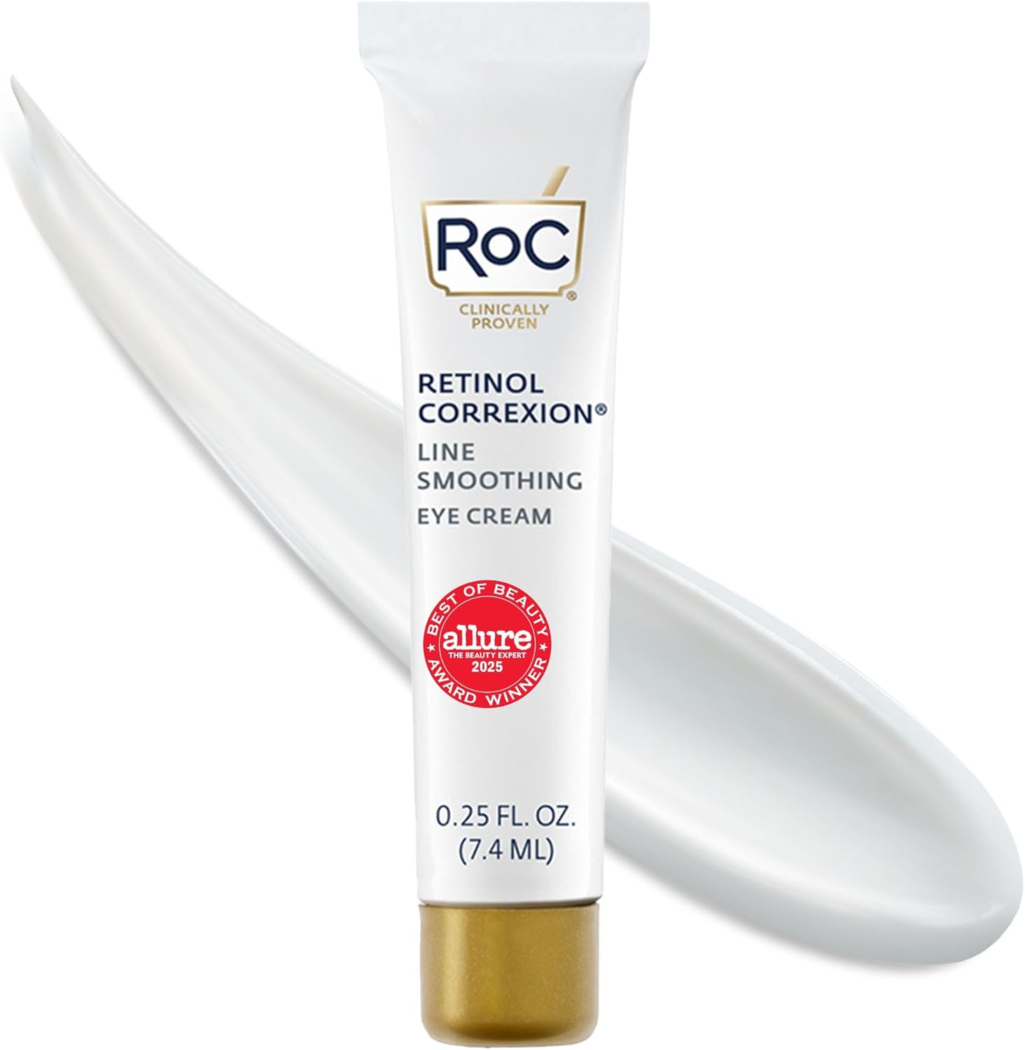 RoC Retinol Correxion Crème contour des yeux, mini pour cernes et poches, crème quotidienne, crème anti-âge, soin lissant, 750 ml - Image 1